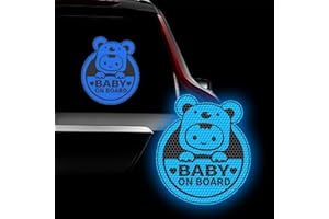 Leniutor Baby On Board - Adesivo per auto, motivo: koala ad alta intensità, impermeabile, riflettente, in vinile, per auto, per bambini, per finestrini auto, 15,2 x 17,8 cm, colore: blu