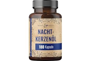 ‎CDF SPORTS & HEALTH SOLUTIONS Nachtkerzenöl Kapseln - 180 Kapseln Hochdosiert 2000mg pro Tagesdosierung - Mit natürlichem Vitamin E - Nachtkerzenöl Kapseln für die Haut - Evening Primrose Oil Capsules