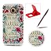 Produktbild Für Samsung Galaxy S6 Edge Hülle Silikon Schutzhülle Tasche Case,Weiches Silikon TPU Gel Bumper Case Etui Schale Cover Skin,Herzzer Modisch Hochwertig Ultra Dünn Slim Thin Bunt Handytasche Mit [Shakespeare Zitate Muster] Guter Schutz Kratzfest Flexibel Leicht Gummi Rubber Jelly Soft Protective Stabil Handyhülle Schutztasche Back Cover Case Shell für Samsung Galaxy S6 Edge + 1 x Frei Rot Handy Halterung Ständer + 1 x Frei Weinrot Touch Pen Stift Stylus