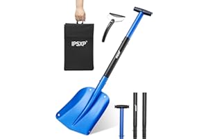 IPSXP Pelle à Neige télescopique en Aluminium, Outil de déneigement d'urgence détachable, pour Le Camping, Le Jardin et Les activités de Plein air, Couleur : Bleu - 260CM