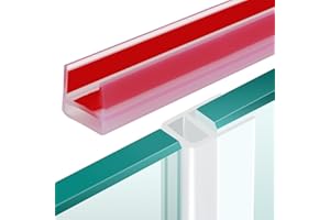 MHDJQ Goma para Mampara de Ducha 10mm Juntas de Ducha Tira de Sellado de Mampara de Ducha para Vidrio de 9 mm 10 mm de Espesor Transparente 200cm (U-10mm)