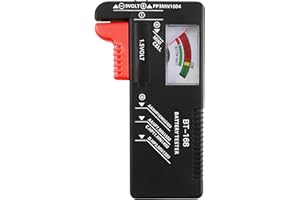 JESIAH Analogue Battery Tester, Universal Battery Checker No Batteries Required BT-168 Household Battery Testers Multi Size Battery Tester Checker for AA AAA C D 9V 1.5V Button Cell Batteries