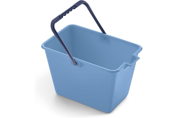Mery – Mini rektangulär hink, 2 mm väggtjocklek, ergonomiskt handtag och dräneringskanal, robust och praktisk design, blå, 4 l