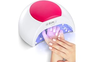 SUNUV Lámpara Secadora de Uñas, Profesional LED UV Lampara Uñas de Gel, Curado Luz en 4 modos para tiempo 10s, 30s, 60s y 90s