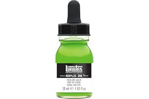 ‎LIQUITEX Liquitex 4260740 flüssige Professional Acrylfarben - Ink, Tusche, 30 ml, hochpigmentierte Airbrushfarbe, limettengrün lebhaft