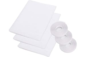DIWUJI Mosquito Fly Screen Nets For Window 3 Pack, Upgrade Window Insect Screen Mesh Net 1.3m x 1.5m Diy Bug Bee Anti Mosquito Protector Kit, With 3 Rolls Self-Adhesive Tapes(10mm Wide), White