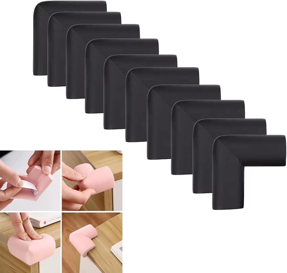 Microcase 3M Yapıştırmalı Sünger Bebek ve Çocuk Köşe Kenar Koruyucu 10in1 Set - AL5235 (BEJ)