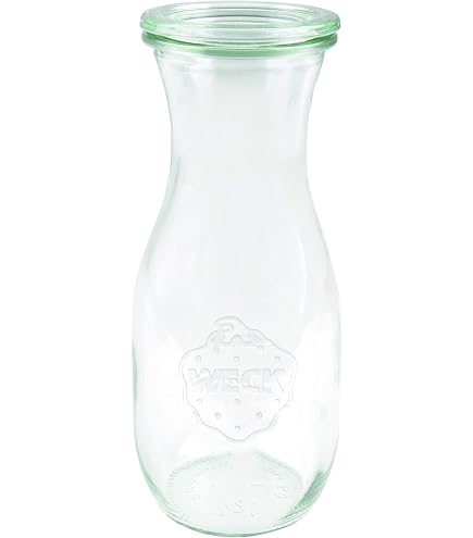 Lot De 4 Bouteilles Weck 500 Ml Avec Couvercles Et Joints - Parfait Pour Jus, Conserves Et Stockage Alimentaire