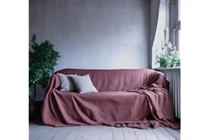 L'Emporio Casa Telo Copridivano Copriletto Tela Grossa Robusta Cotone in Panama 160X260-260x280-360x280 Misure Maxi Lenzuolo Copritutto Cotone Granfoulard Made Italy (BORDO', 360X280)