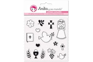 Anita y Su Mundo Primera Comunión Niña Sellos de Silicona, 16,7x12cm