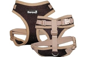 Katzengeschirr Easy Walking Katzengeschirr 2.0 ausbruchsicher, verstellbar, Nicht über Kopf Bengal, Maine Coon kleine und große Katzen (Braun, S)