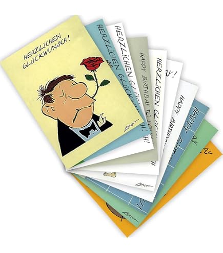 Postkarte A6 'HB / Orchester' Von Loriot (Inkognito) – Künstlerische Geburtstagskarte