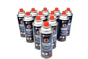 EUROCATCH Cartuccia di Gas - 12 Pezzi - Gas butano - bombole di Gas - Prese a Gas butano - Ricarica - 227 g