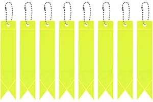 PATIKIL Reflector de Seguridad Paquete de 8 Colgantes Reflectantes para Llavero de Seguridad Reflectante para Mochila Ciclismo Running Sillas de Ruedas Amarillo Fluorescente