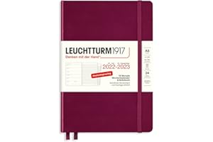 LEUCHTTURM1917 365801 kalendarze tygodniowe i notebooki 2023, 18 miesięcy, Port Red, Niemiecki