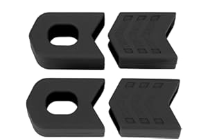 ALOMEJOR Bike Crank Protector 1 Piar Silicone Anti-Friction Crank Protection Sleeve for Mountain Road Bike(black)