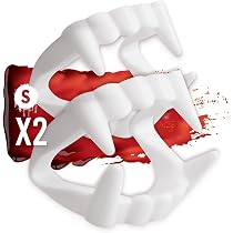 Lot De 3 Dents De Vampire Blanches Pour Enfants - Accessoire Halloween, Cosplay Déguisement, Plastique Non Toxique