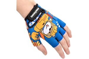 Meteor Kids Cycling Gloves – Durable Anti-Slip Bicycle Gloves for Boys and Girls, Breathable, Soft Padding for Safety, Ideal for Bike Riding and Outdoor Sports