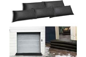 Stubotar 6 Stück Wasser aktivierte Sandsack für Hochwasserschutz Wasser absorbierende Hochwassersperre für Tür Garage Garten 20x90CM