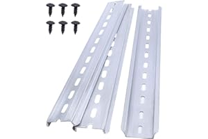 Taiss 3 pièces Rail DIN 35 mm,din rail en Aluminium, pour un disjoncteur ou un relai l'armoire de Distribution, largeur 35 mm, longueur 250 mm, hauteur 7,5 mm DIN-250-L