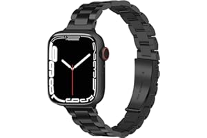 Wristitani per Cinturino Apple Watch 42/44/45mm 38/40/41mm, Cinturino in Acciaio Inossidabile di Ricambio Compatibile con Apple Watch 8 7 6 SE 5 4 3 2 1, Cinturini per alla Serie iWatch per Uomo Donna