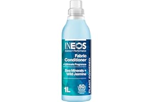 INEOS Next- Gen Long Lasting Fabric Conditioner Sea Minerals + Wild Jasmine (50 Washes), Plant Powered, Odour Removal, Softens + Protects