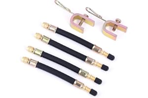 AKOZON Adaptateurs d'extension de tige de valve de pneu, Allonge Adaptateur Extension Valve 4Pcs 140mm Adaptateur de transit de roue + pinces pour voiture universelle RV Truck Trailer Motorcycle tire valve+