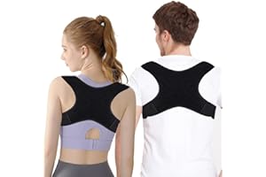 Eaasok Rücken Geradehalter,Rückenstützgürtel,Haltungskorrektur Rücken Damen und Herren,Korrektur von Rundrücken,Verstellbare Rückentrainer für Rückenstütze,Rückenstabilisator