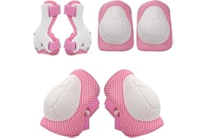REDGO Protecciones Patinaje Infantil Patines,Protecciones Patines niña de Rodilleras Coderas Muñequ Rosadoeras para Ciclismo Bicicleta Skate Monopatín (S)