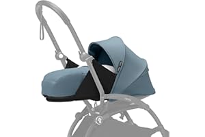 Stokke YOYO 0+ Newborn Pack, Aqua - Include materasso, capottina estendibile e allacciatura a 5 punti - Richiede telaio YOYO (venduto separatamente)