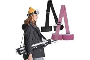 EHOTER Sangles De Ski Skimate Bandoulière Réglable pour Planche à Neige Accessoires De Sport d'hiver Porte-Ski Skimate pour Le Transport Le Voyage Et Le Rangement