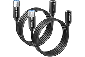 ANNNWZZD XLR, kabel XLR, kabel mikrofonowy, kompatybilny z profesjonalnym, symetrycznym mikrofonem, wzmacniacz 3 m, 2 sztuki