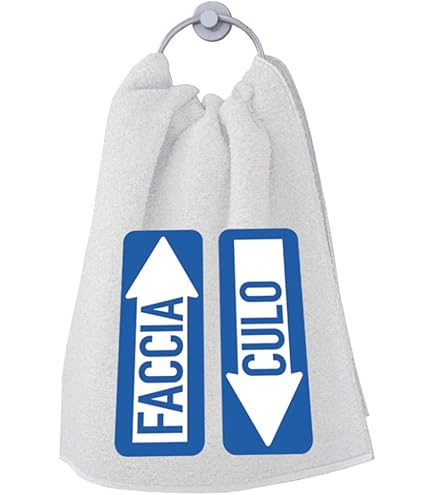 Coppia Asciugamani Bagno 100% Cotone Con Ricami Simpatici