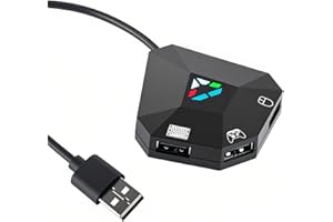 Megadream Keyboard and Mouse Converter for NS-Switch, USB Switch Wahlschalter, Keyboard and Mouse Adapter for PS4 / PS3 / Xbox ONE / 360 Console Series Converter, 1 Type-C & 3 Micro-USB