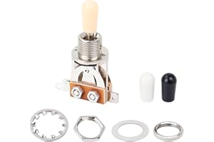 Banworks Interruptor selector de pastillas Metric de 3 vías para guitarra Epiphone EPI LP estilo Les Paul JT/DWQ-01 cromado con punta color crema