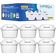 EVERSPRING Water Filter Cartridges Compatible with Brita Maxtra+, Maxtra Plus, Mavea, Anna Duomax, 6 Pieces