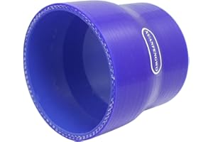 UXCELL sourcingmap 70mm to 80mm Straight Reducer Silicone Turbo Hose Coupler Blue
