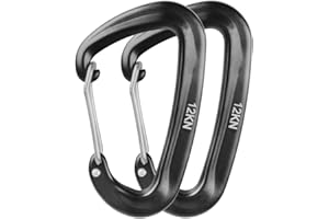 TRIWONDER Mosquetones de 12kN Aleación de Aluminio Enganche Llavero Clips de Mosquetón de Alta Resistencia para Hamacas Camping Senderismo al Aire Libre