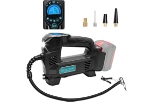 Powarobor Trådlös Luftkompressor Kompatibel med Bosch 18V GBA-batterier | För bil, cykel, motorcykel och ballonger; endast verktyg, utan batteri