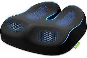 ‎AUVON AUVON Konturiertes Sitzkissen Orthopädisch mit Oberschenkel-Entlastungsschräge, Ergonomisches Sitzkissen für Bürostuhl Auto Stuhl - Erhöht Sitzkomfort, Fördert Durchblutung, Entlastet das Steißbein
