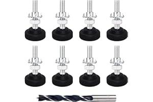 Panexf Vis de réglage 8 pièces Pieds de Meubles Réglables en métal M8 x 50 mm Pieds de réglage Pieds pour Meubles, vis de réglage Vis d'ajustage