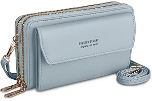 Kememo Crossbody Phone Bag for Women, PU Leather Mobile Phone Bag Ladies Cross Body Handbags with Adjustable Strap Card Slots, Small Shoulder Bags Coin Purse Wallet