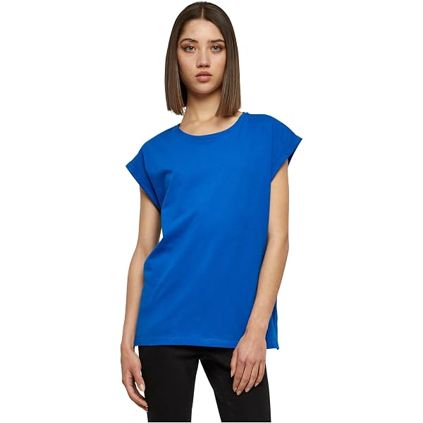 Florboom Women's Plus Size V-Neck Short Sleeve T-Shirt – Casual Relaxed Fit, Royal Blue, 3X, High-Low Hem - View #2