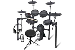 Carlsbro CSD35M 9-Piece Mesh Electronic Drum Kit Set with Stool & Headphones, Electric Drums for Beginners and Advanced Players, Ultimate Home Practice & Performance Experience