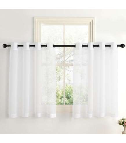 Scheibengardinen 2er Set – Bistrovorhang Blickdicht, Landhausstil