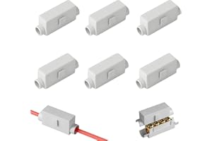 AGOGUE 6 Stück Hauptleitungsabzweigklemme, Durchgangsverbinder 2 polig 100A 1000V Klemmblock für 2,5-16mm² Kabelverbinder Verbindungsklemme, für Deckenleuchten Schalter Elektroinstallation