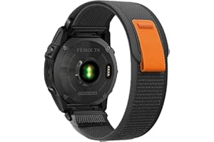 SumRioo QuickFit 26 mm Correa para Garmin Fenix 8/8 Solar 51 mm/7X Pro Solar/7X Pro/7X/6X Pro/6X/5X Plus/5X/3/3HR, Nylon Loop Trail Correa para Garmin Epix 2 Pro 51 mm, Tactix Delta, Negro/Gris