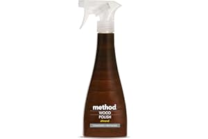 Method Wood Polish Spray, Wood Cleaner with Moisturising Oil, Gently Cleans and Shines, Almond Natural Scent, Pack of 1, 354ml
