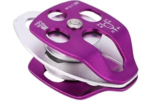 MAGT Doppelte Riemenscheibe, 12275 Doppelte seitliche Oszillationsriemenscheibe aus Aluminium für den Außenbereich, Riemenscheibe für Bergsteigen