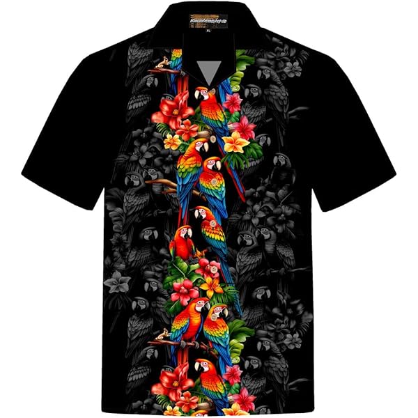 Hibiscus Print Shirt Hawaï Overhemd Voor Heren – Katoenen Bloemenshirt Met Kokosnootknopen Retro Hawaii Shirt